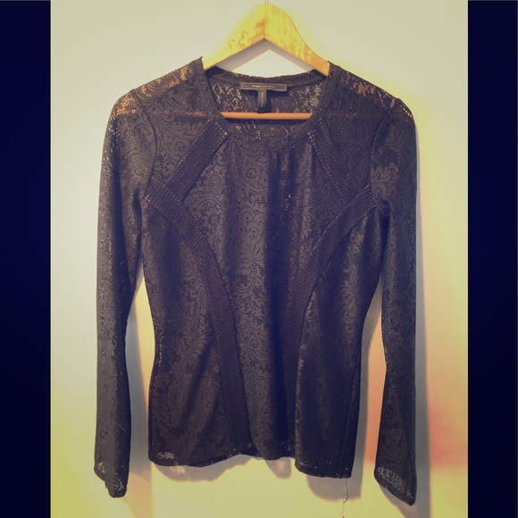 BCBGMaxAzria Tops - BCBG Sheer Lace Top